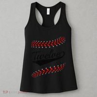 Funny 12 Year Old 12th Baseball Softball Birthday Party Gift Women's Tank Top thumb 3