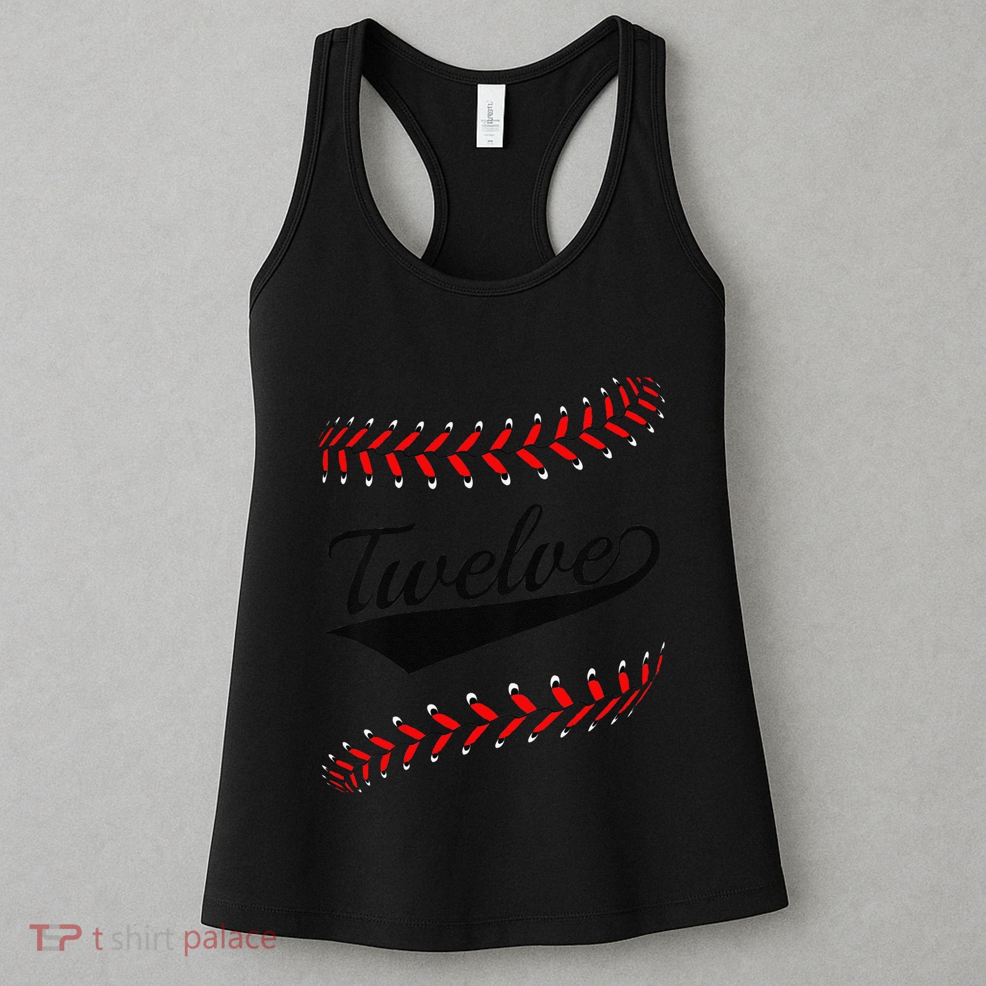 Funny 12 Year Old 12th Baseball Softball Birthday Party Gift Women's Tank Top