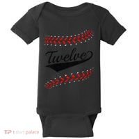 Funny 12 Year Old 12th Baseball Softball Birthday Party Gift Baby Bodysuit thumb 0