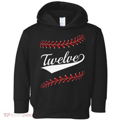 Funny 12 Year Old 12th Baseball Softball Birthday Party Gift Toddler Hoodie