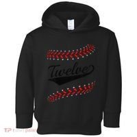 Funny 12 Year Old 12th Baseball Softball Birthday Party Gift Toddler Hoodie thumb 0
