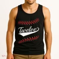 Funny 12 Year Old 12th Baseball Softball Birthday Party Gift Tank Top thumb 3