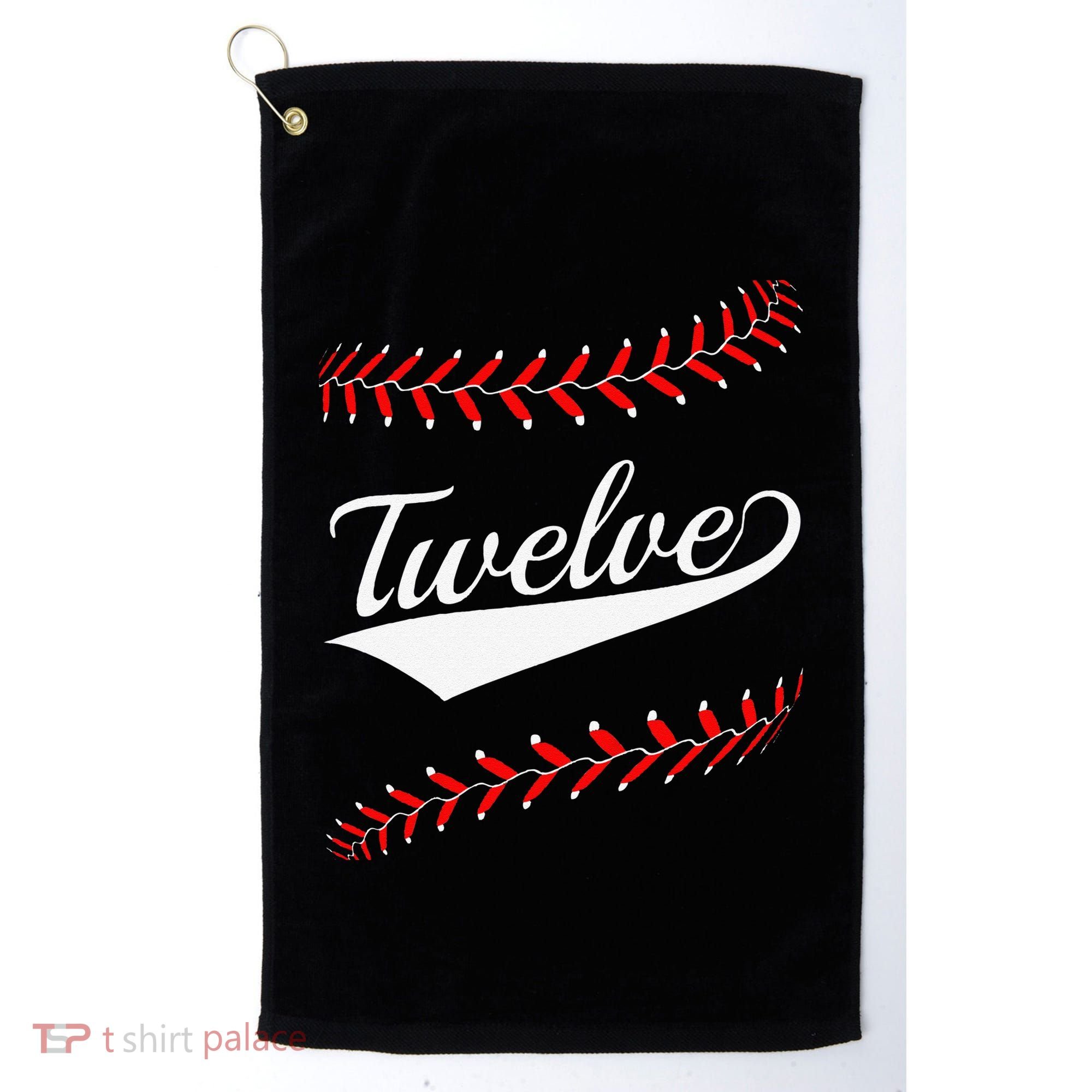 Funny 12 Year Old 12th Baseball Softball Birthday Party Gift Golf Towel