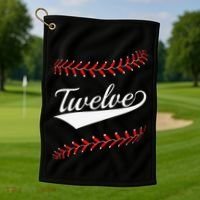 Funny 12 Year Old 12th Baseball Softball Birthday Party Gift Golf Towel thumb 1