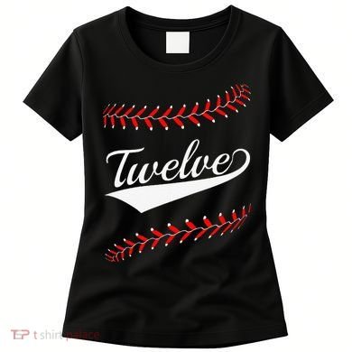 Funny 12 Year Old 12th Baseball Softball Birthday Party Gift Women's T-Shirt