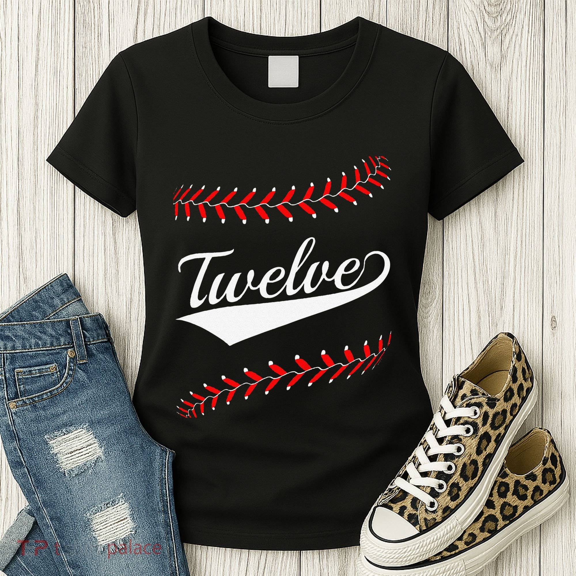 Funny 12 Year Old 12th Baseball Softball Birthday Party Gift Women's T-Shirt