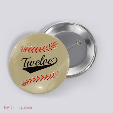 Funny 12 Year Old 12th Baseball Softball Birthday Party Gift Button