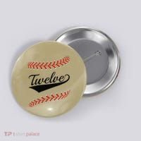 Funny 12 Year Old 12th Baseball Softball Birthday Party Gift Button thumb 0