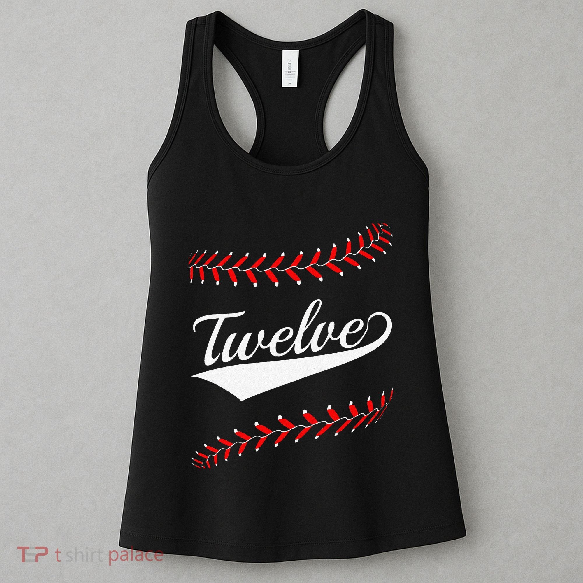 Funny 12 Year Old 12th Baseball Softball Birthday Party Women's Tank Top