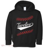 Funny 12 Year Old 12th Baseball Softball Birthday Party Toddler Hoodie thumb 0