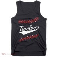 Funny 12 Year Old 12th Baseball Softball Birthday Party Tank Top thumb 0