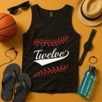 Funny 12 Year Old 12th Baseball Softball Birthday Party Tank Top thumb 4