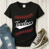 Funny 12 Year Old 12th Baseball Softball Birthday Party Women's T-Shirt thumb 3
