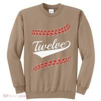 Funny 12 Year Old 12th Baseball Softball Birthday Party Sweatshirt thumb 0