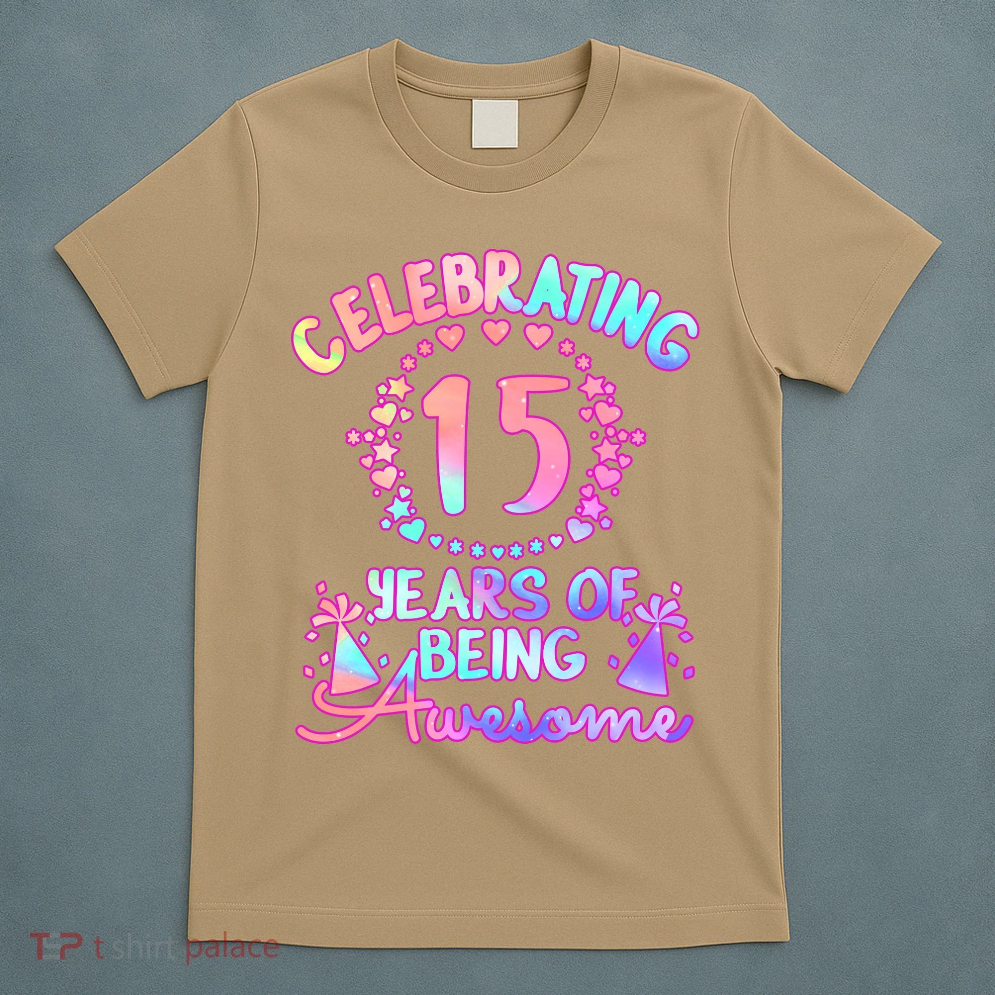 Funny 15 Years Of Being Awesome! 15 Year Old Birthday Girl T-Shirt