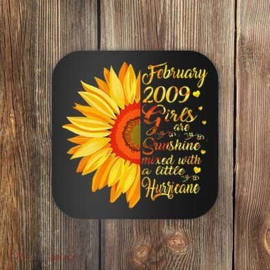 February 2009 14th Birthday Gift 14 Years Old Coaster