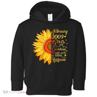 February 2009 14th Birthday Gift 14 Years Old Toddler Hoodie