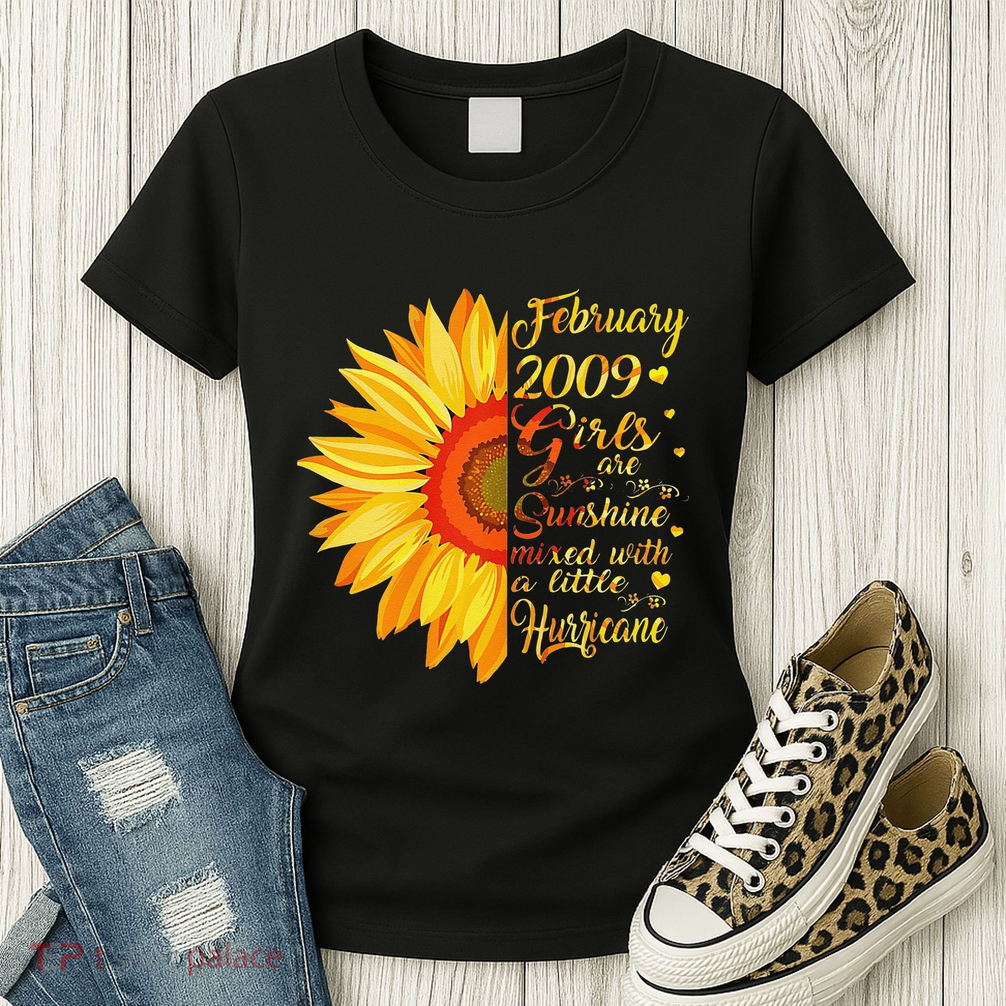 February 2009 14th Birthday Gift 14 Years Old Women's T-Shirt