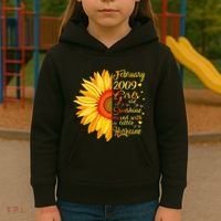 February 2009 14th Birthday Gift 14 Years Old Kids Hoodie thumb 3