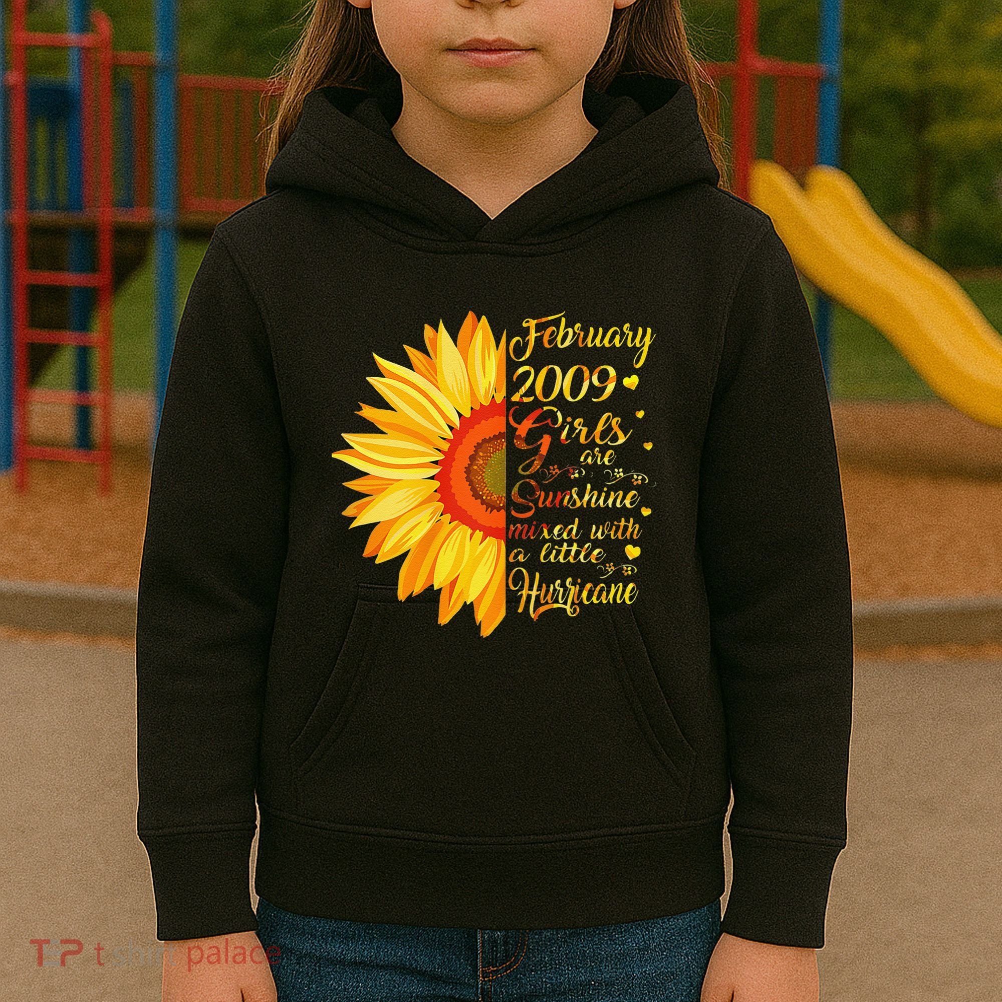 February 2009 14th Birthday Gift 14 Years Old Kids Hoodie