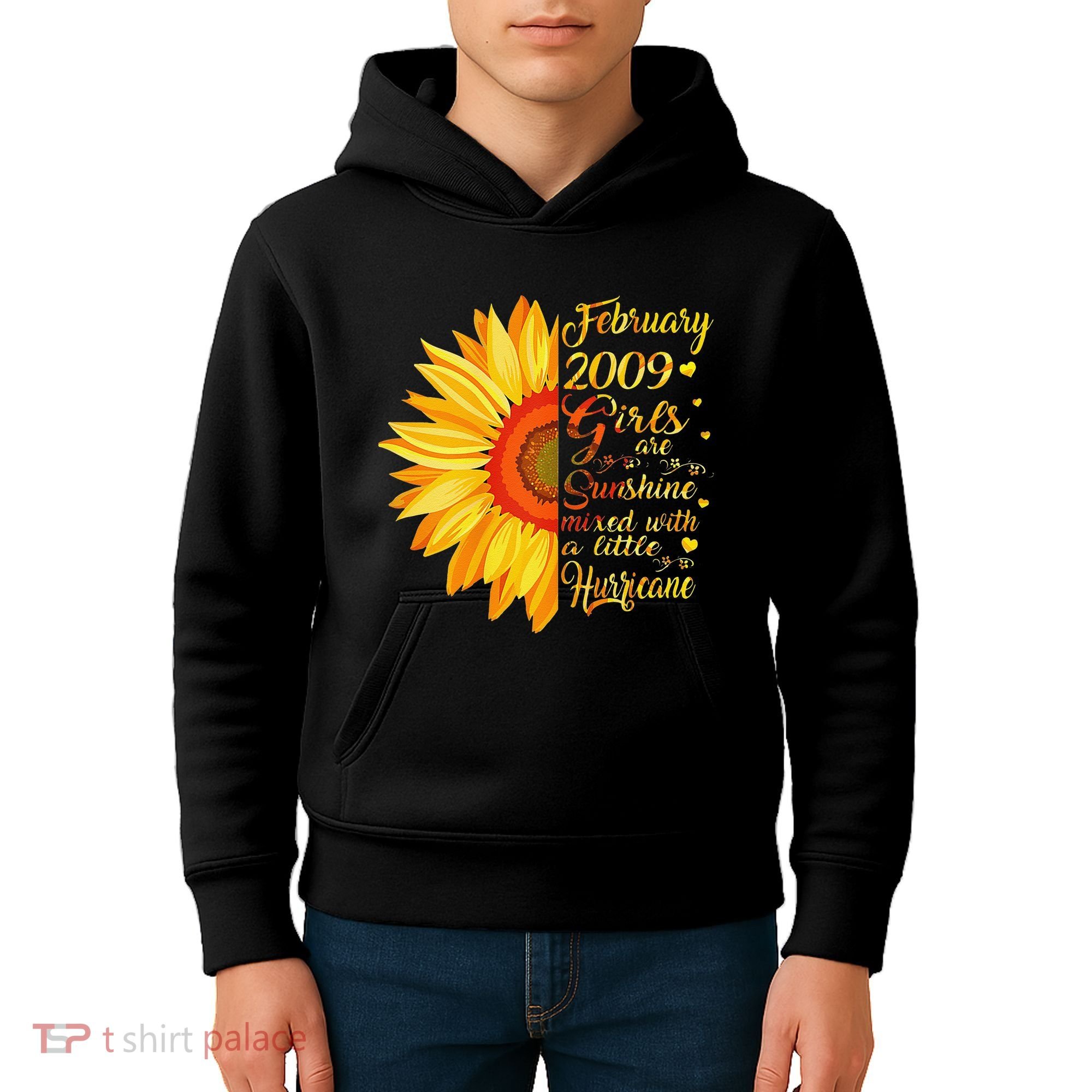 February 2009 14th Birthday Gift 14 Years Old Kids Hoodie