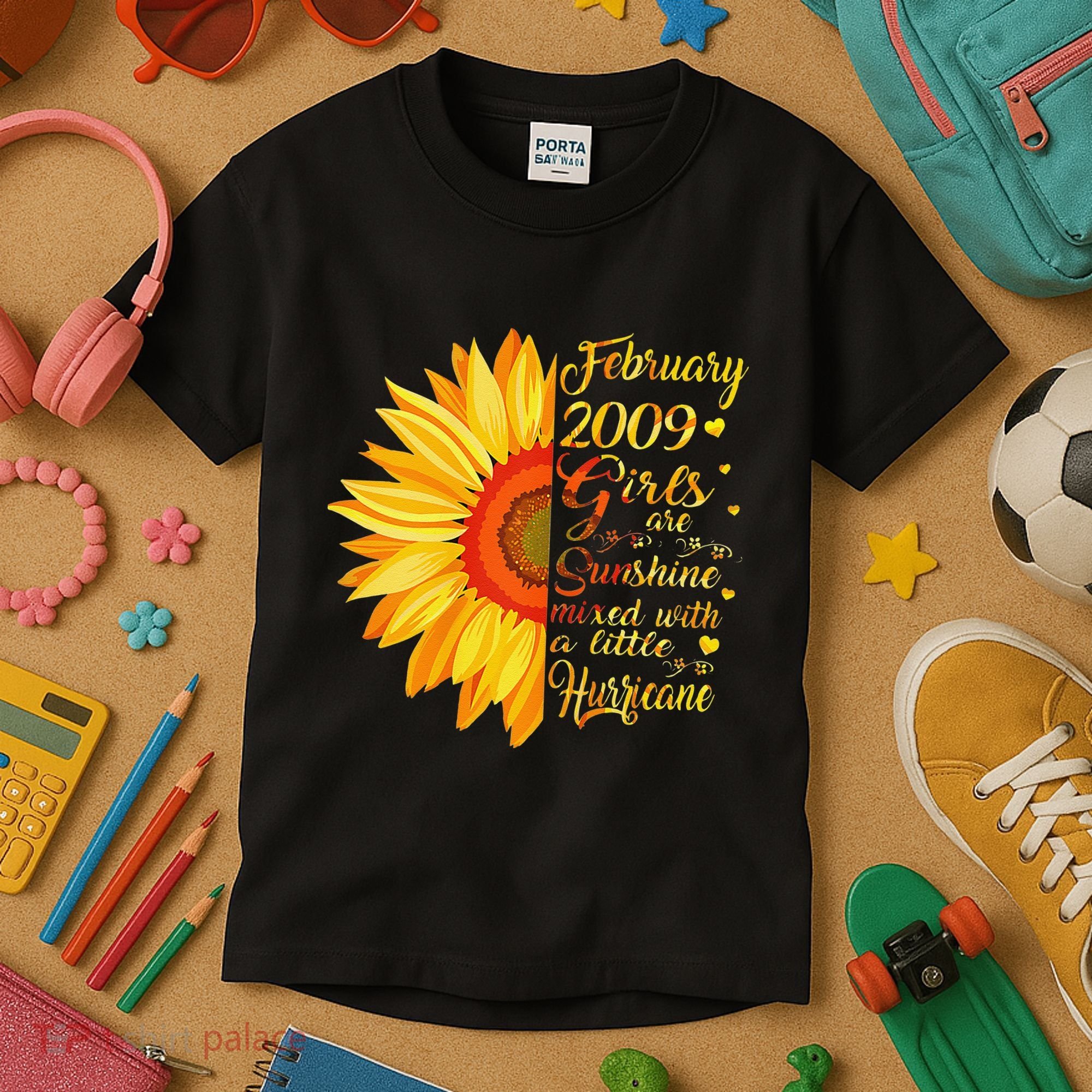 February 2009 14th Birthday Gift 14 Years Old Kids T-Shirt