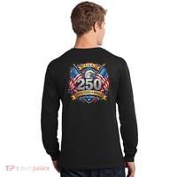 Freedom 250th Anniversary Birthday America USA Eagle Front And Back Long Sleeve Shirt thumb 1
