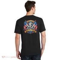 Freedom 250th Anniversary Birthday America USA Eagle Front And Back T-Shirt thumb 1