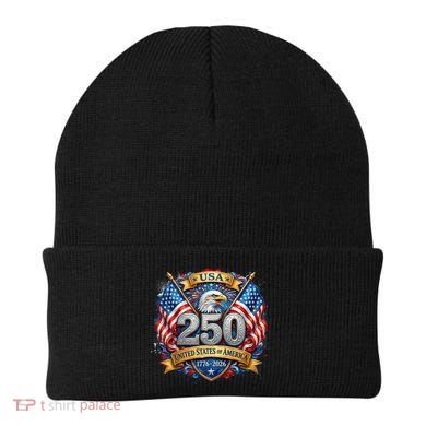 Freedom 250th Anniversary Birthday America USA Eagle Front And Back Beanie back