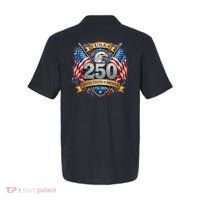 Freedom 250th Anniversary Birthday America USA Eagle Front And Back Polo thumb 1