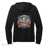 Freedom 250th Anniversary Birthday America USA Eagle Front And Back Women's Hoodie thumb 1