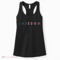 Freedom 250th Anniversary Birthday America USA Eagle Front And Back Women's Tank Top thumb 0