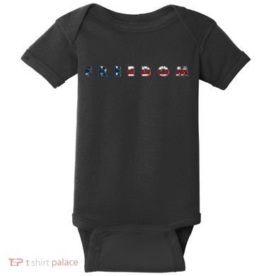 Freedom 250th Anniversary Birthday America USA Eagle Front And Back Baby Bodysuit
