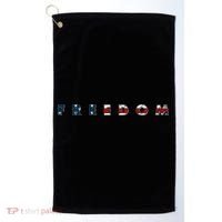 Freedom 250th Anniversary Birthday America USA Eagle Front And Back Golf Towel thumb 0