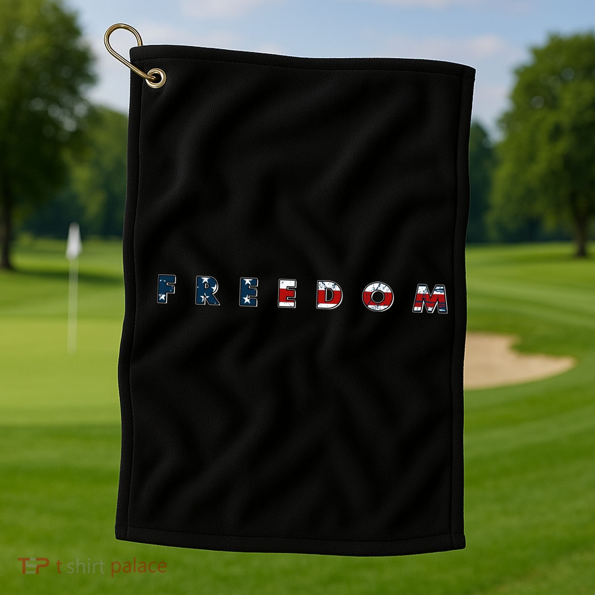 Freedom 250th Anniversary Birthday America USA Eagle Front And Back Golf Towel