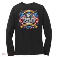 Freedom 250th Anniversary Birthday America USA Eagle Front And Back Women's Long Sleeve Shirt thumb 1