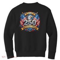 Freedom 250th Anniversary Birthday America USA Eagle Front And Back Kids Sweatshirt thumb 1