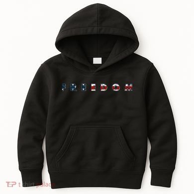 Freedom 250th Anniversary Birthday America USA Eagle Front And Back Kids Hoodie