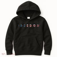 Freedom 250th Anniversary Birthday America USA Eagle Front And Back Kids Hoodie thumb 0