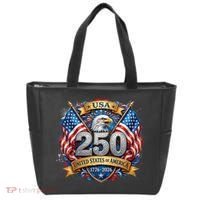 Freedom 250th Anniversary Birthday America USA Eagle Front And Back Tote Bag thumb 1