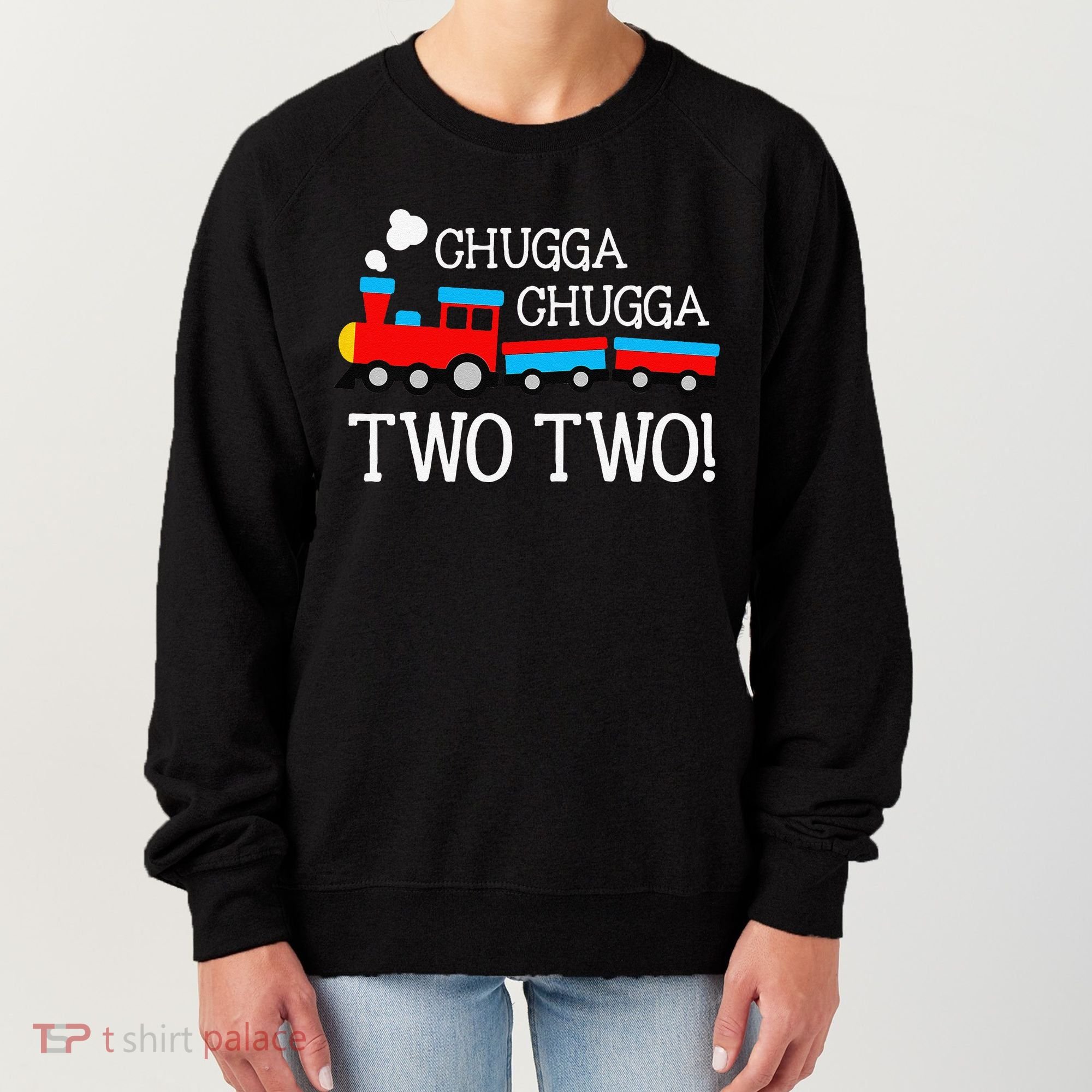Funny 2nd Birthday Train Chugga Chugga Two Two Women's Sweatshirt