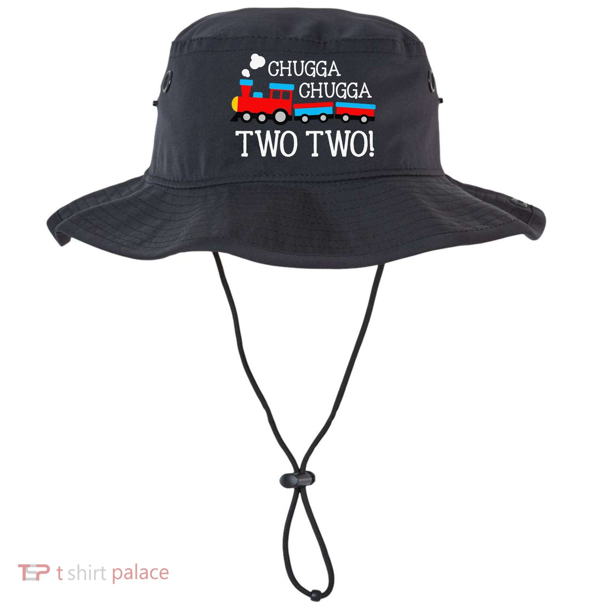 Funny 2nd Birthday Train Chugga Chugga Two Two Bucket Hat
