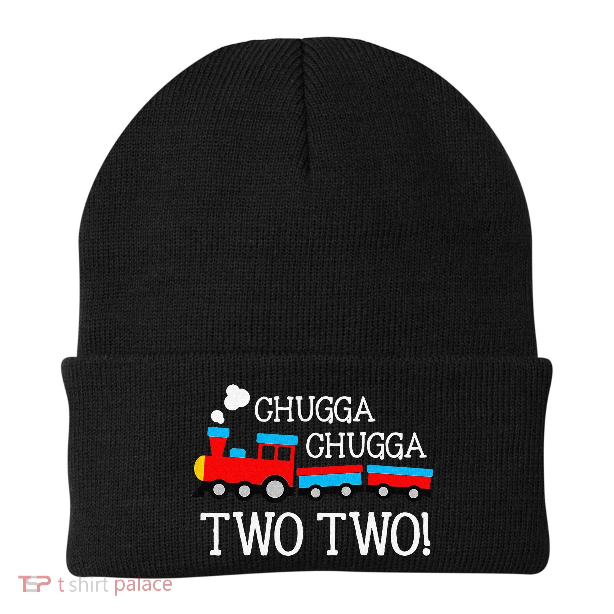 Funny 2nd Birthday Train Chugga Chugga Two Two Beanie