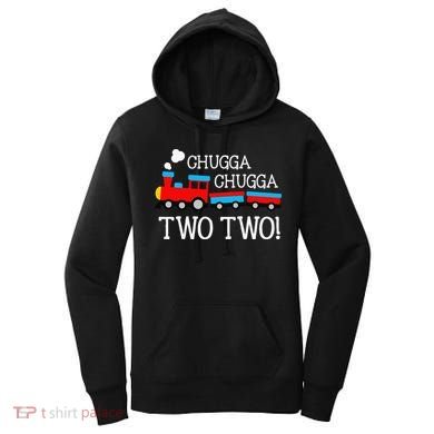 Funny 2nd Birthday Train Chugga Chugga Two Two Women's Hoodie