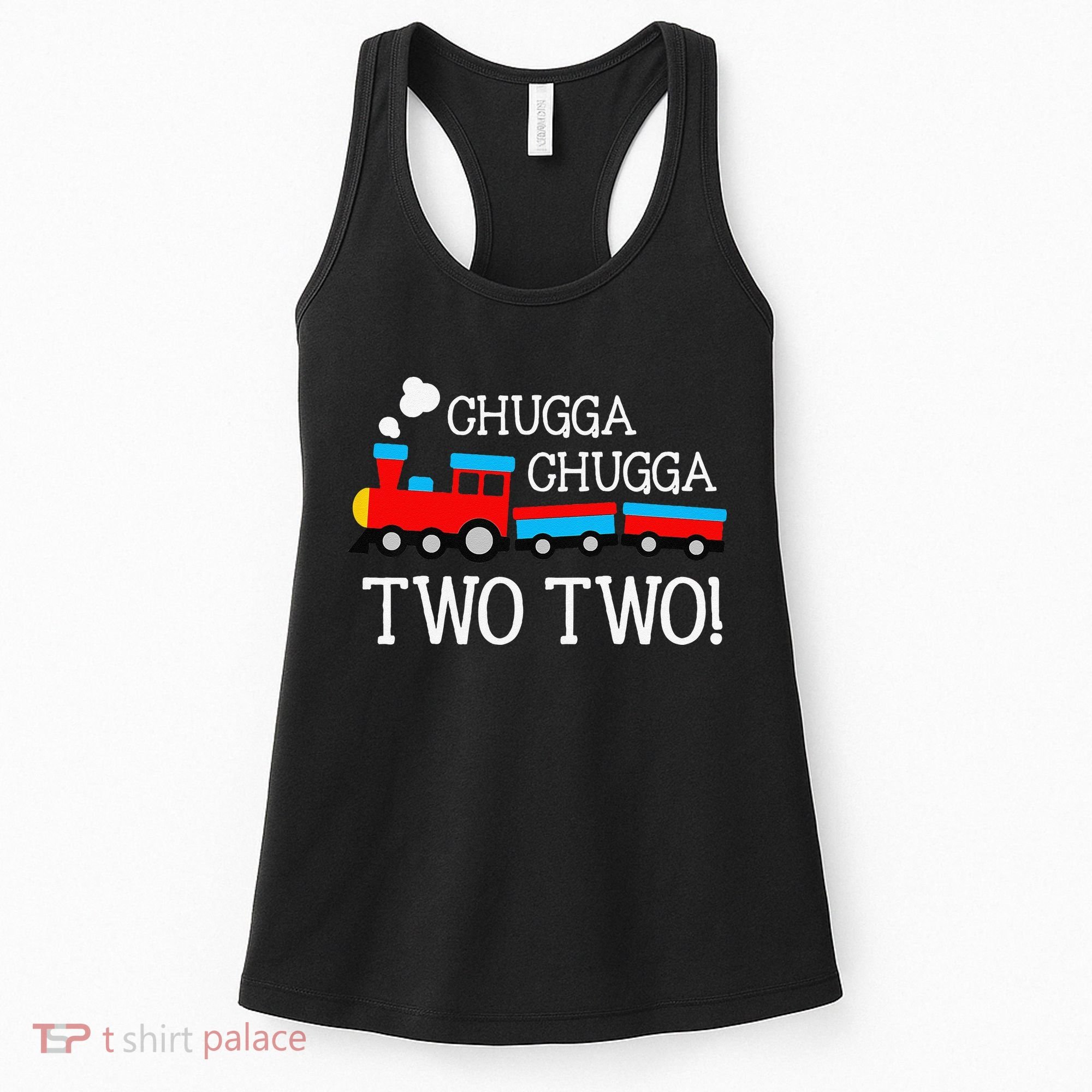 Funny 2nd Birthday Train Chugga Chugga Two Two Women's Tank Top