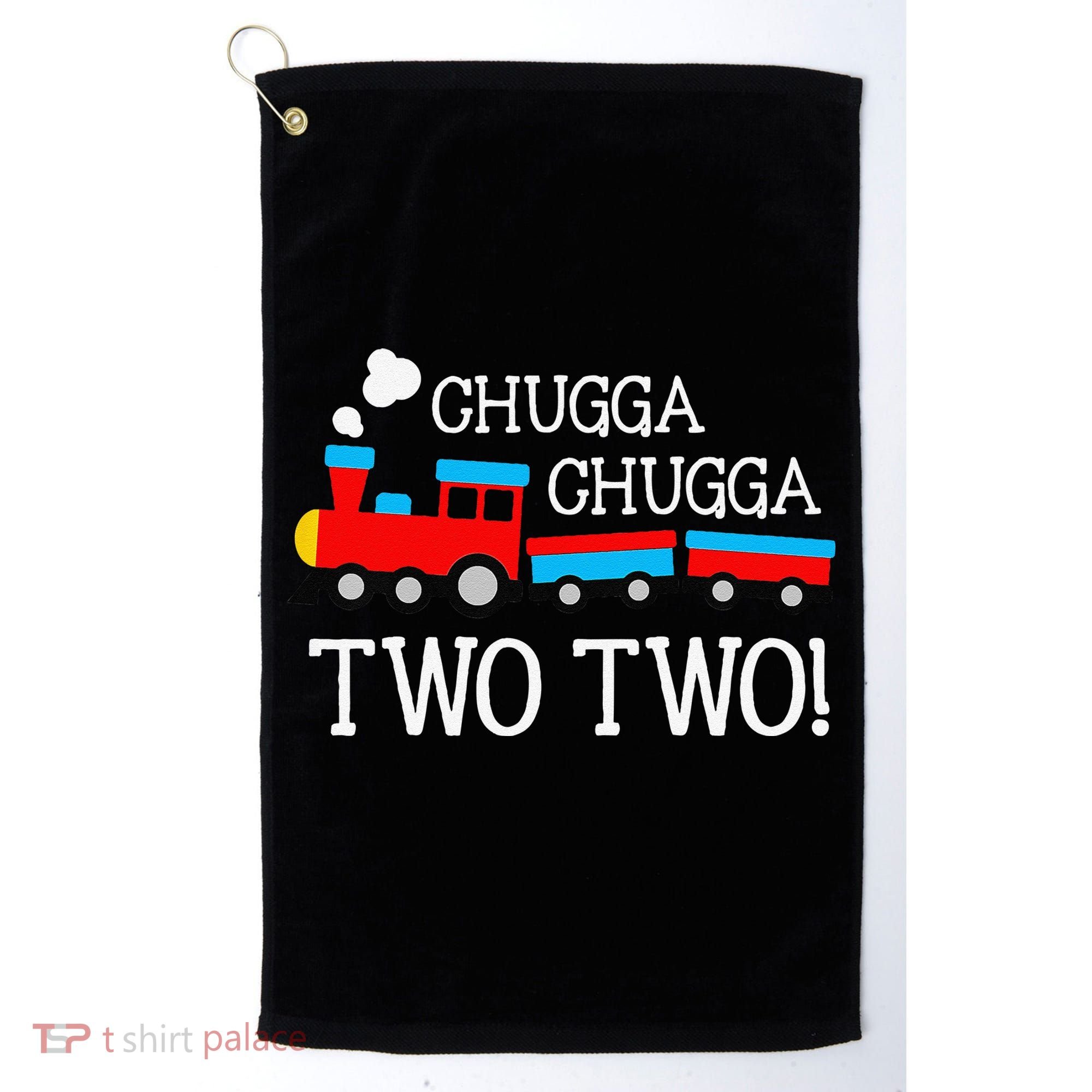 Funny 2nd Birthday Train Chugga Chugga Two Two Golf Towel
