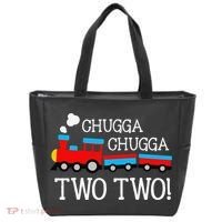 Funny 2nd Birthday Train Chugga Chugga Two Two Tote Bag thumb 0