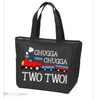 Funny 2nd Birthday Train Chugga Chugga Two Two Tote Bag thumb 3