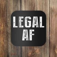 Funny 21st Birthday Gift Legal Af 21 Years Old Coaster thumb 0