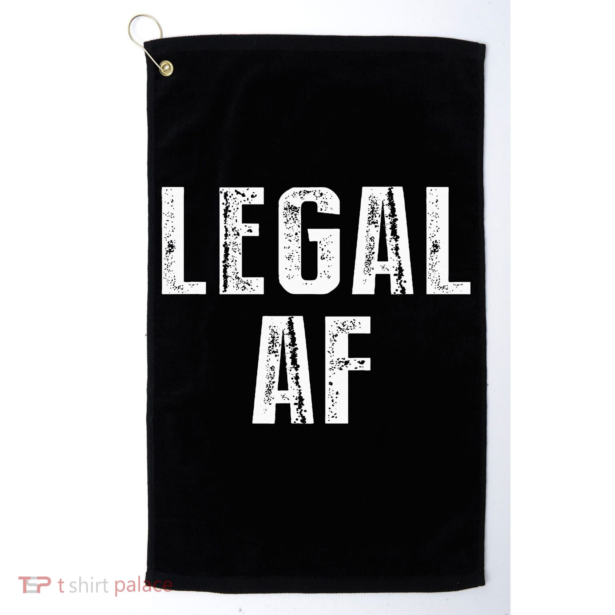 Funny 21st Birthday Gift Legal Af 21 Years Old Golf Towel